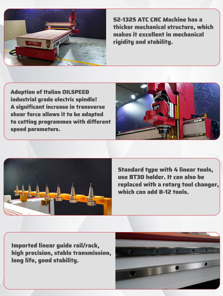 1325 3 Axis ATC CNC router machine details